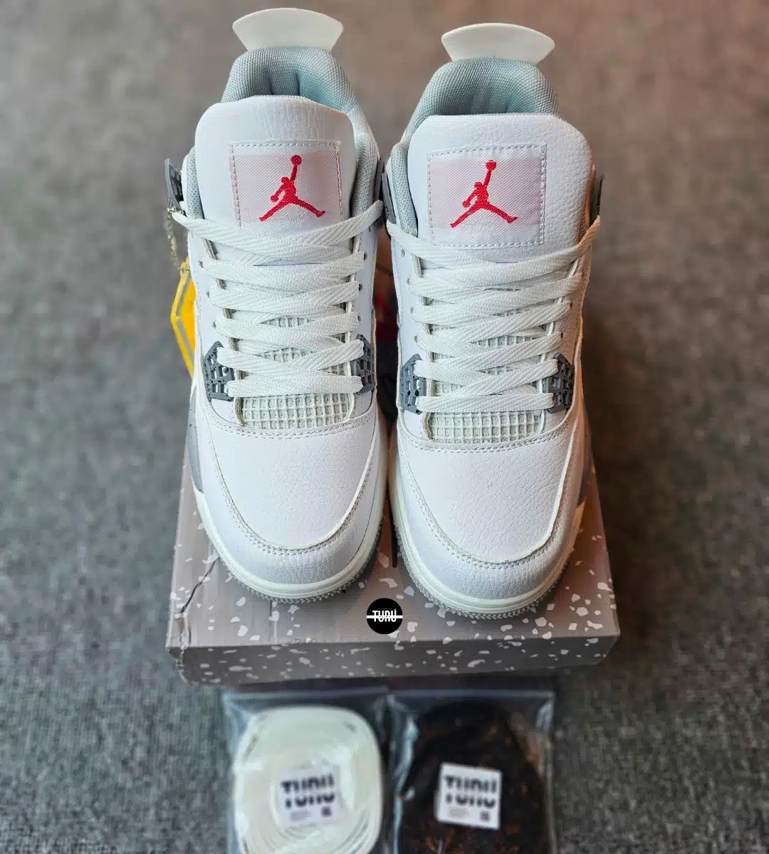 Air Jordan 4 Retro GS White Oreo - Image 6