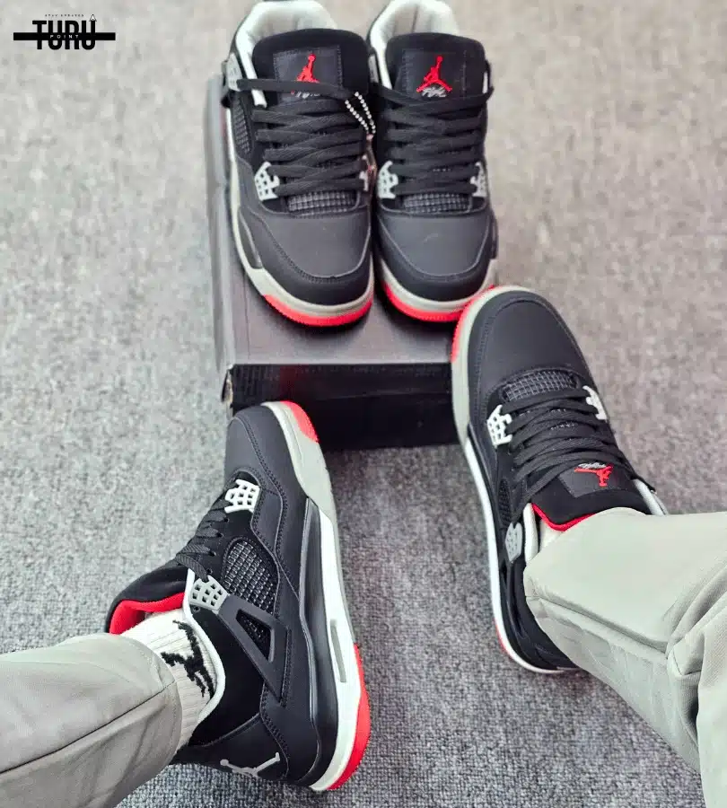 Air Jordan 4 Retro OG 'Bred' Black - Image 10