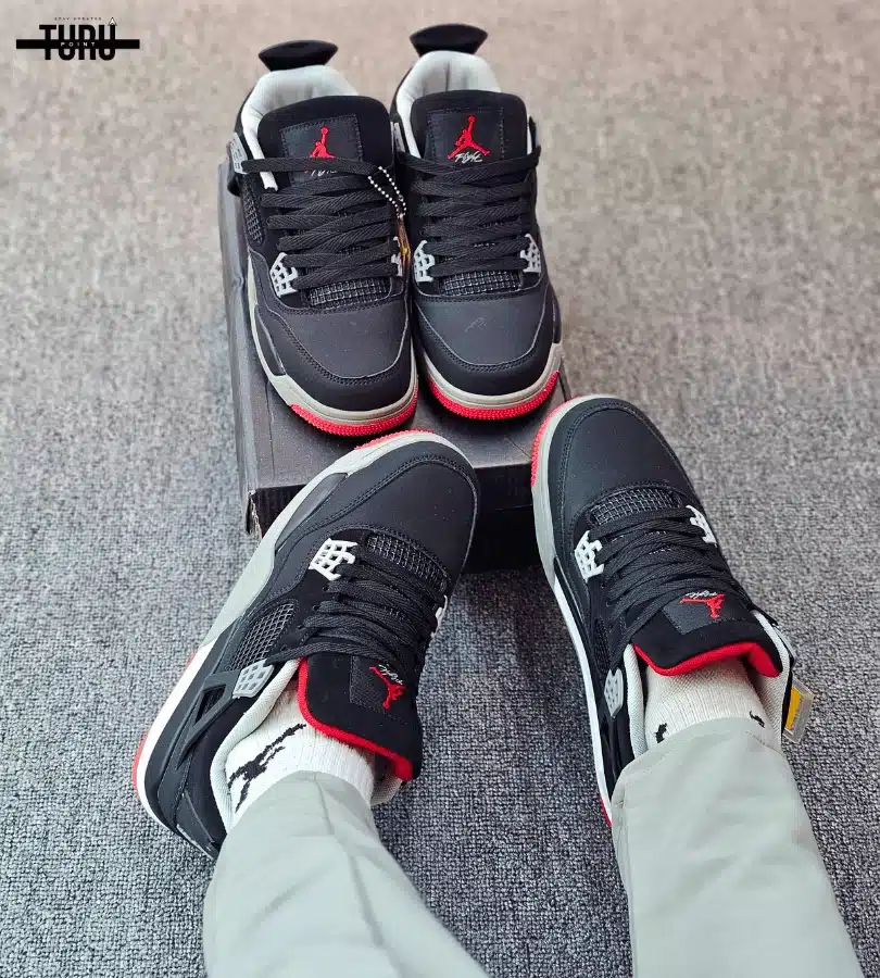 Air Jordan 4 Retro OG 'Bred' Black - Image 7