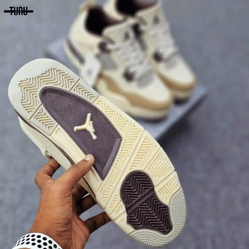 Air Jordan 4 Retro Medium Grey Cream Brown - Image 9
