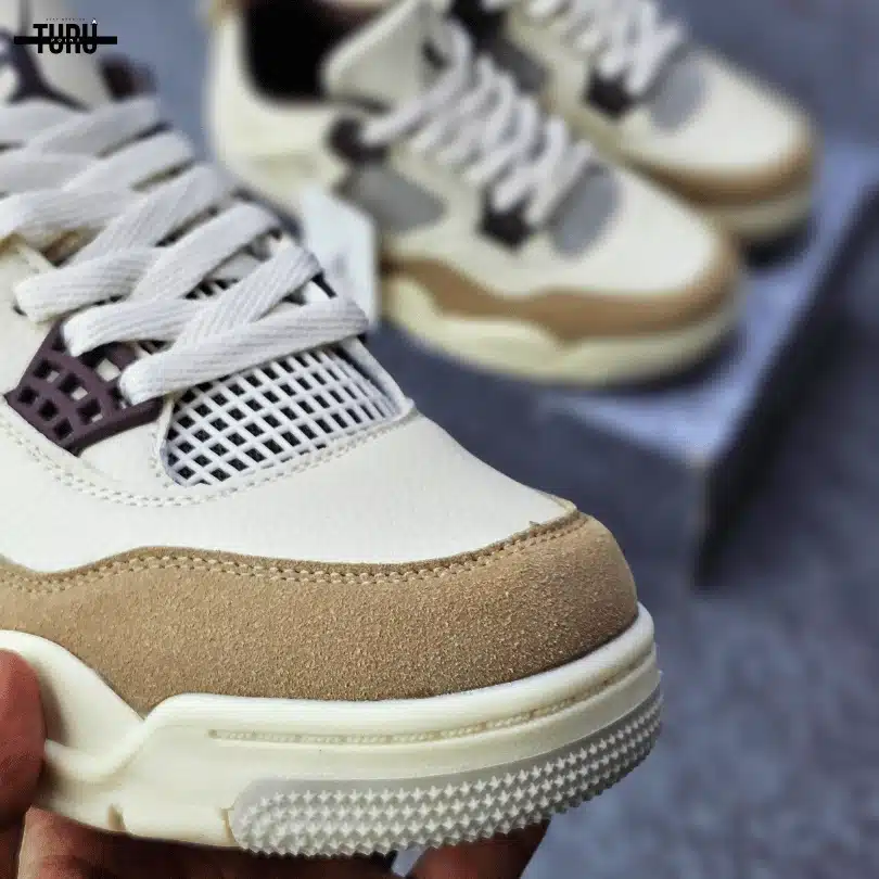 Air Jordan 4 Retro Medium Grey Cream Brown - Image 8