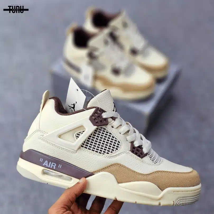 Air Jordan 4 Retro Medium Grey Cream Brown - Image 7