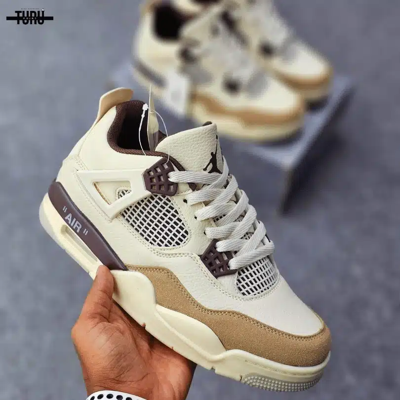 Air Jordan 4 Retro Medium Grey Cream Brown